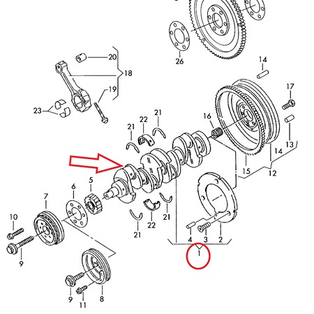 Linde Forklift VW028105101L Krank