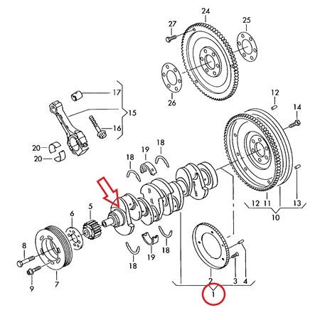 Linde Forklift VW038105021E Krank